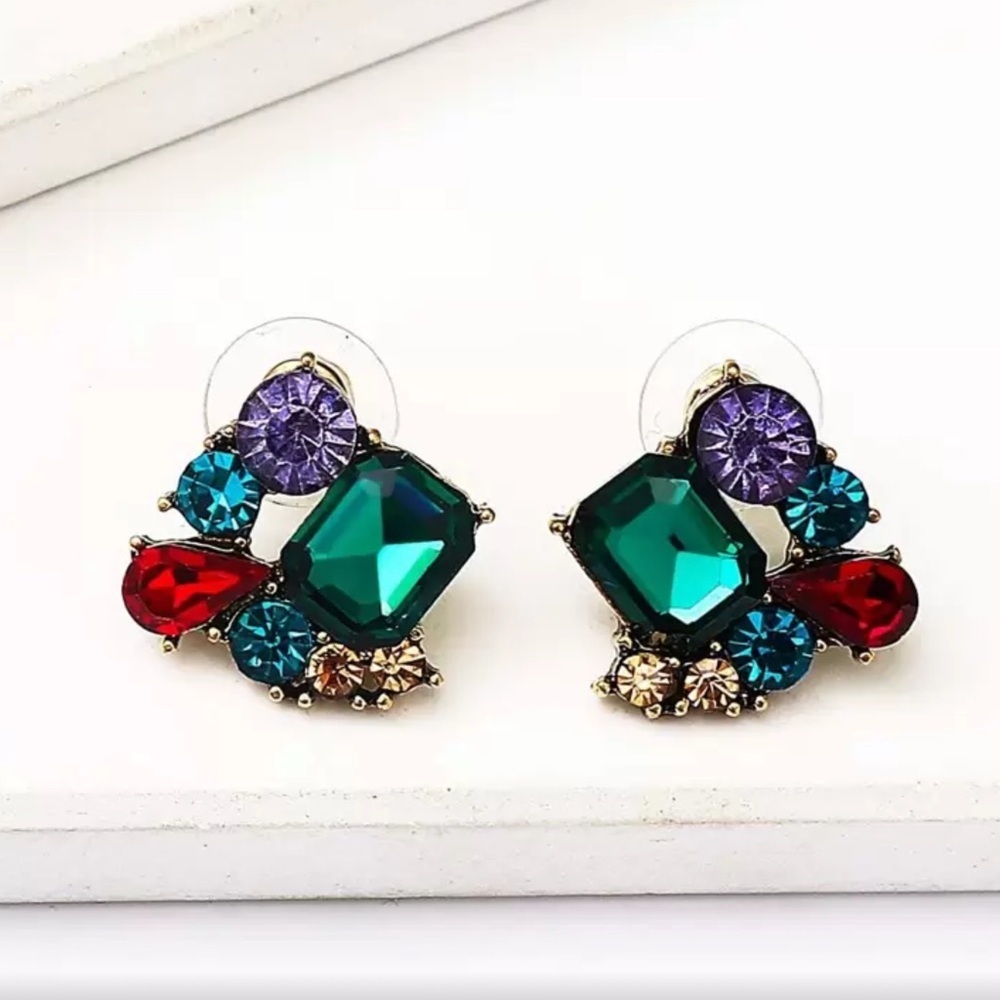 ✨NEW Crystal Elegant Multicolor Gemstone Earrings - Picture 6 of 6